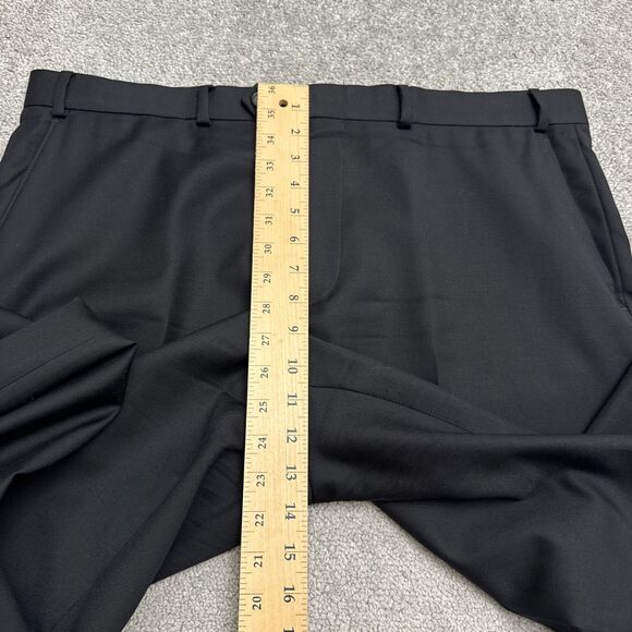 Lauren Ralph Lauren Wool Dress Pants Mens 38x30 Black Straight Leg Classic Work - Picture 10 of 14